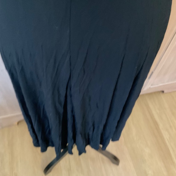 Tracy Reese Anthropologie black stretch jersey asymmetrical ruched midi dress - Picture 10 of 16
